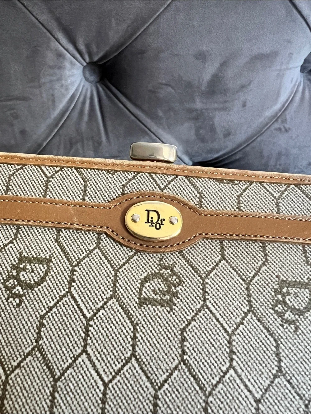 Christian Dior Honeycomb coin pouch
